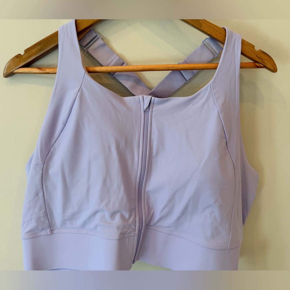 Coolibar Medley Zip Up Swim Bra Lavender UPF 50+ Womens XXL NWT